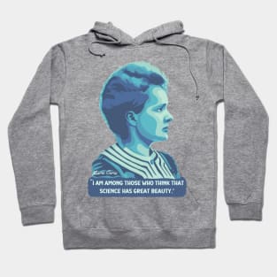 Marie Curie Portrait and Quote Hoodie